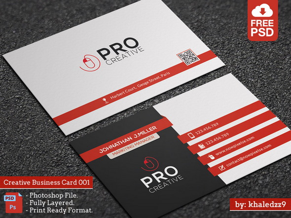 free psd business cards creative business card 001