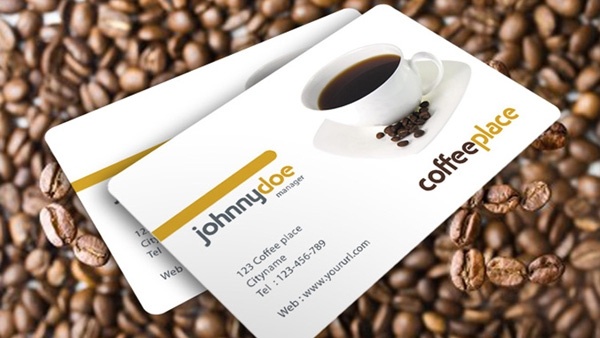 free psd business cards coffee place business cards