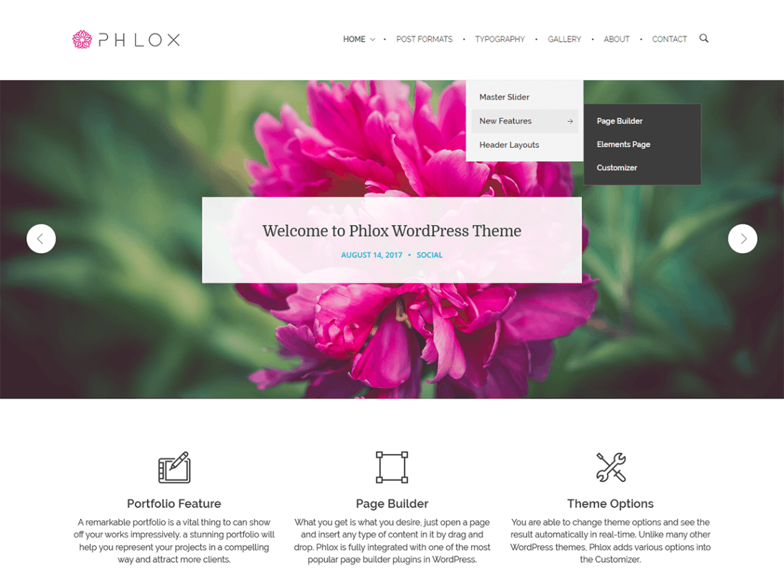 free wordpress themes phlox