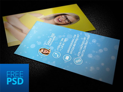 free psd business cards big social card