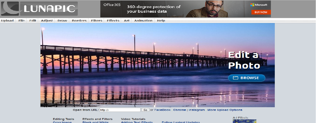 top 5 online image editing software lunapic