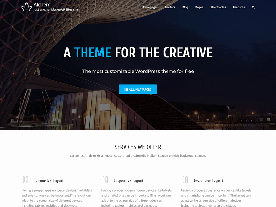 Free wordpress theme alchem