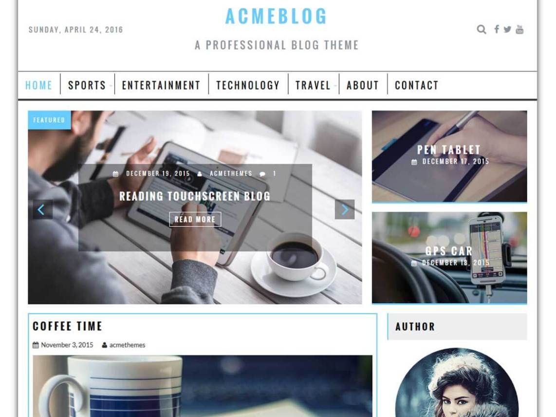 free wordpress theme acmeblog