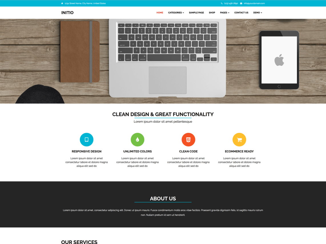 free wordpress theme initio