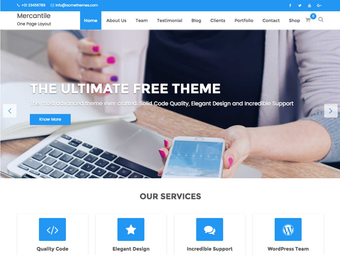 free wordpress theme mercantile