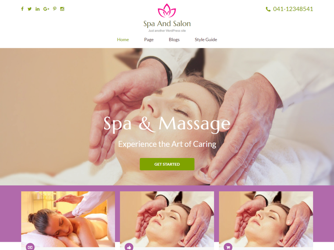 free wordpress theme spa and salon